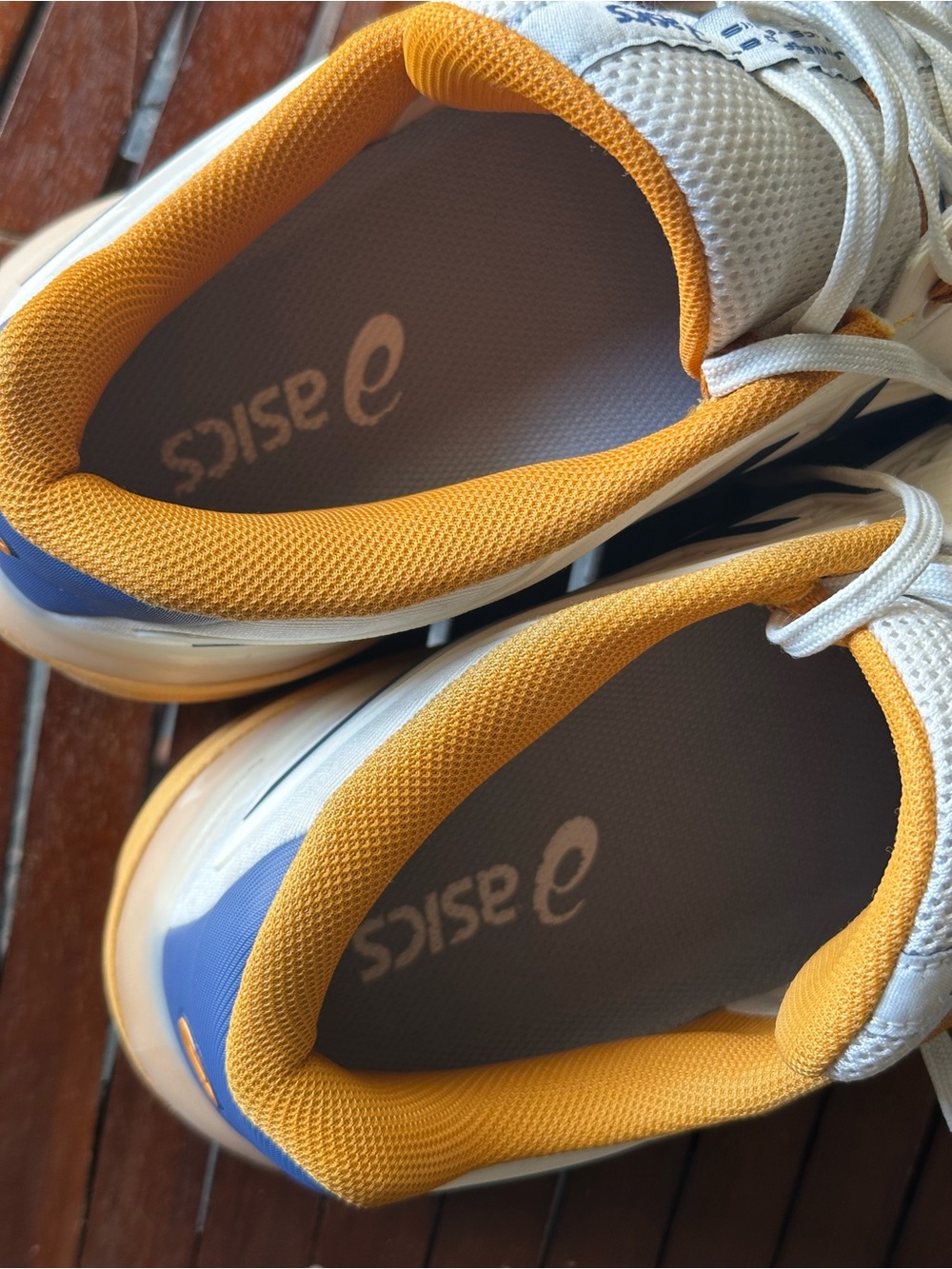 Asics Gel Resolution X Cream/Deep Ocean Men's Shoes - Picture 6 of 7